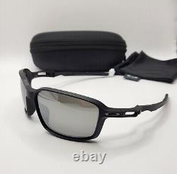 OAKLEY SIPHON Matte Black / New Titanium POLARIZED Sunglasses eyepatch badman