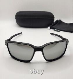 OAKLEY SIPHON Matte Black / New Titanium POLARIZED Sunglasses eyepatch badman