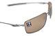 Oakley Square Wire Polarized Oo4075-06 Men Metal Sunglasses Tungsten Iridium New