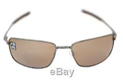 OAKLEY SQUARE WIRE POLARIZED OO4075-06 Men Metal Sunglasses TUNGSTEN IRIDIUM New
