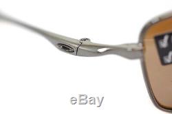OAKLEY SQUARE WIRE POLARIZED OO4075-06 Men Metal Sunglasses TUNGSTEN IRIDIUM New