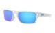 Oakley Sliver Stealth Sunglasses Oo 9408-04 56 Matte Clear Prizm Sapphire