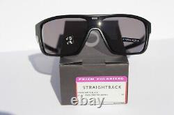 OAKLEY Straightback POLARIZED Sunglasses Matte Black/Prizm Grey NEW OO9411-1027