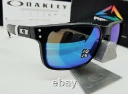 OAKLEY matte black/sapphire PRIZM POLARIZED HOLBROOK OO9102-F0 sunglasses NEW