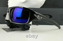 OO9236-12 Mens Oakley Valve Sunglasses Polished Black Deep Blue Polarized