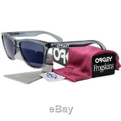 Oakley 03-292 FROGSKINS Crystal Black Ice Iridium Lens Mens Wayfarer Sunglasses