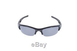 Oakley 03-881 Men's Flak Jacket Iridium Sunglasses, Jet Black Frame/Black Lens