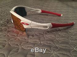 Oakley 09-721J 136 Men's Radar Path Golf Sunglasses Polished White/Red Iridium