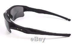 Oakley 24-433 POLARIZED FLAK JACKET XLJ Matte Black Iridium Sunglasses NWT AUTH