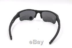Oakley 24-433 POLARIZED FLAK JACKET XLJ Matte Black Iridium Sunglasses NWT AUTH