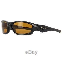 Oakley 26-238 POLARIZED STRAIGHT JACKET Polished Black Bronze Mens Sunglasses