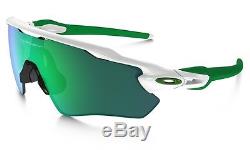Oakley Adult Radar EV Path Sunglasses Polished White Frame Jade Iridium Lens