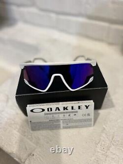 Oakley BXTR Sunglasses White Frame Prizm blue Lens