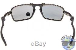Oakley Badman Sunglasses OO6020-01 Dark Carbon with Black Iridium Polarized Lenses