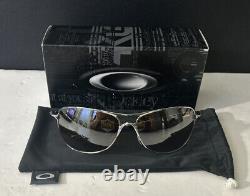 Oakley CROSSHAIR Sunglasses OO4060-02 Chrome Frame WithVR28 Black Iridium Lens
