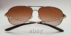 Oakley Caveat Aviator Sunglasses OO4054-07 Gold Metal Frame Brown Gradient 60mm