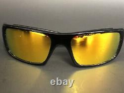 Oakley Crankshaft Sunglasses Troy Lee Designs Polished Black / Fire Iridium Lens