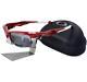 Oakley Custom Fast Jacket Team Red Slate Iridium Lens Mens Sunglasses With Case