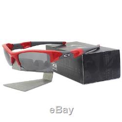 Oakley Custom FLAK JACKET Infrared with Black Iridium Mens Sport Sunglasses