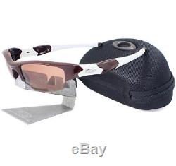 Oakley Custom FLAK JACKET Team Dark Red Frame VR28 Lens Mens Sport Sunglasses
