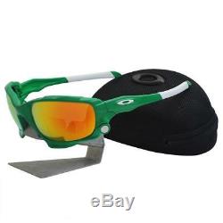 Oakley Custom Jawbone Team Bright Green with Fire Iridium Mens Sports Sunglasses