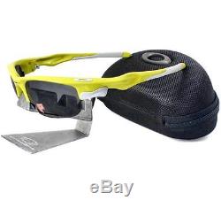 Oakley Custom POLARIZED FAST JACKET Lemon Peel Frame Grey Lens Mens Sunglasses