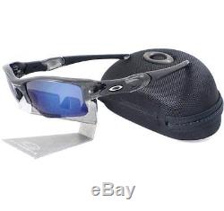 Oakley Custom POLARIZED FLAK JACKET XLJ Crystal Black Ice Iridium Men Sunglasses
