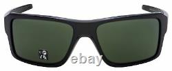 Oakley Double Edge Sunglasses OO9380-0166 Matte Black Dark Grey Lens