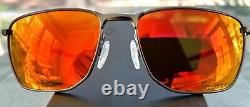 Oakley Ejector Matte Gunmetal Prizm Ruby Mirrored Sunglasses
