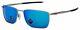 Oakley Ejector Sunglasses Oo4142-0458 Satin Chrome Prizm Sapphire Lens