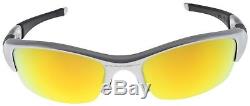 Oakley Flak Jacket Sunglasses 03-884 Silver Fire Iridium Lens BNIB