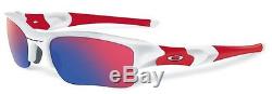 Oakley Flak Jacket XLJ Sunglasses Polished White with Red Iridium Lens 03-942