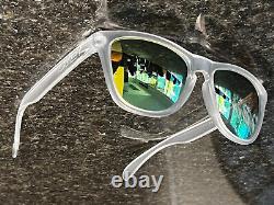 Oakley Frogskins Matte Clear /polarized Gold Lenses Sunglasses Frames READ