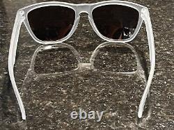 Oakley Frogskins Matte Clear /polarized Gold Lenses Sunglasses Frames READ