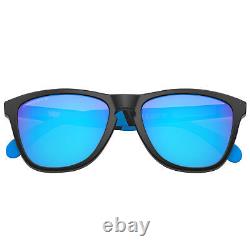 Oakley Frogskins Mix Sunglasses Matte Black Frame Prizm Sapphire Polarized Lens