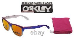 Oakley Frogskins Sunglasses OO9013-F155 Pink Blue Fade Silver Prizm Ruby Lens