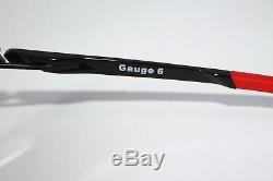 Oakley Gauge 6 Polarized Sunglasses OO6038-0457 Polished Black With Prizm Ruby NEW