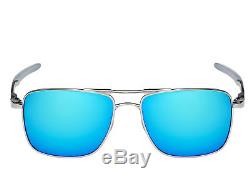 Oakley Gauge 6 Sunglasses Polished Chrome Frame PRIZM Sapphire OO6038-02 57mm