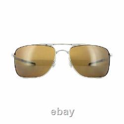 Oakley Gauge 8 M POLARIZED Sunglasses OO4124-0557 Chrome Frame With Tungsten Lens