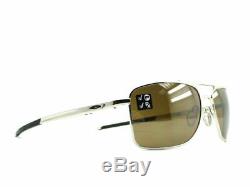 Oakley Gauge 8 M POLARIZED Sunglasses OO4124-05 Chrome With Tungsten Iridium 57MM