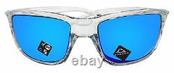 Oakley Gibston Polished Clear Frame Prizm Sapphire Lens Sunglasses 0OO9449