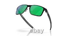 Oakley HOLBROOK METAL Sunglasses OO4123-0455 Matte Black With Jade Iridium Lens