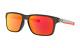 Oakley Holbrook Mix Sunglasses Oo9384-1557 Matte Grey Smoke With Prizm Ruby Lens