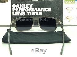 Oakley Holbrook Metal Satin Chrome with Black Iridium SKU# 4123-03 New with Bag