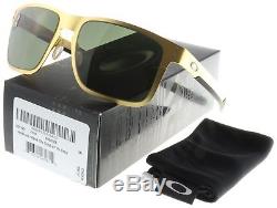 Oakley Holbrook Metal Sunglasses OO4123-0855 Satin Gold Dark Grey Lens BNIB
