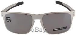 Oakley Holbrook Metal Sunglasses OO4123-0955 Satin Chrome Prizm Black Polarized