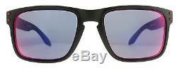 Oakley Holbrook OO9102-36 Matte Black Red Iridium Lens Men's Sunglasses 55mm