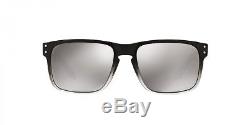 Oakley Holbrook OO9102-A9 Dark Ink Fade Chrome Polarized Lens Sunglasses New
