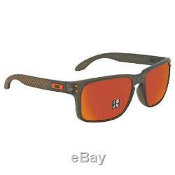 Oakley Holbrook Prizm Ruby Rectangular Men's Sunglasses OO9102 9102E7 55