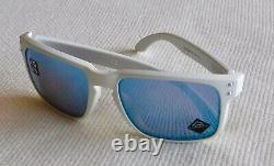 Oakley Holbrook Sunglasses Matte White with Polarized Deep Water Prizm Lens